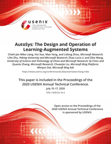 AutoSys: The Design And Operation Of Learning-Augmented .