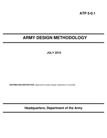ARMY DESIGN METHODOLOGY