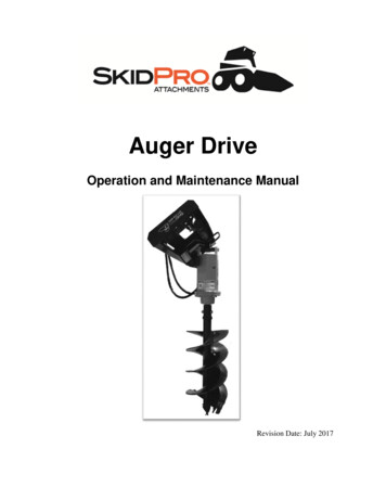 Auger Drive Owner Manual - Skid Pro Attachments