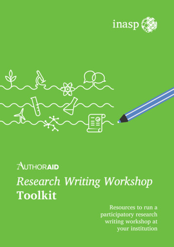 Research Writing Workshop - INASP