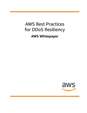 AWS Best Practices For DDoS Resiliency - AWS Whitepaper