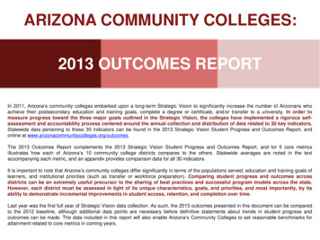 Arizona Community Colleges: 2013 Outcomes Report