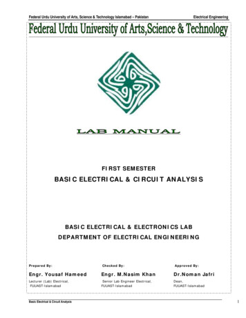 BASIC ELECTRICAL & CIRCUIT ANALYSIS - Yola