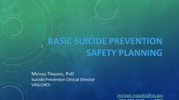 BASIC SUICIDE PREVENTION SAFETY PLANNING - Utah