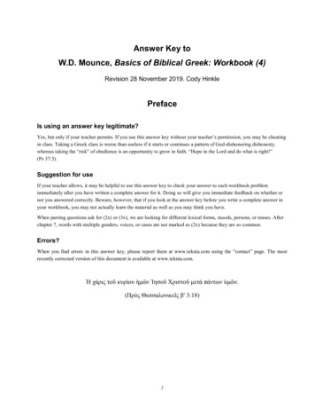 Basics Of Biblical Greek - Bill Mounce