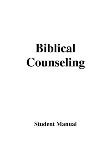 Introduction To Biblical Counseling Student