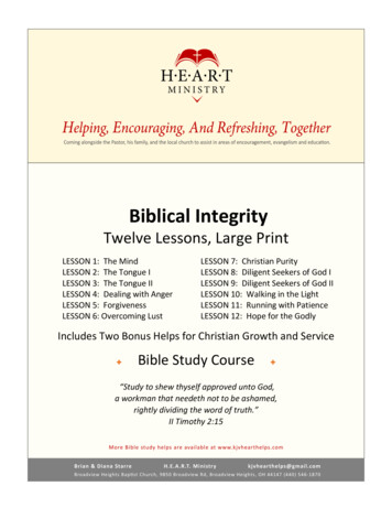 Biblical Integrity Large Print Bible Study Course