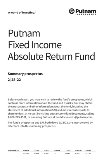 Fixed Income Absolute Return Fund Summary Prospectus