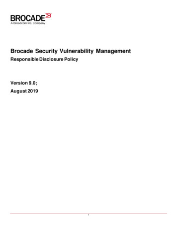Brocade Security Vulnerability Management - Broadcom Inc.