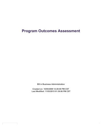 Program Outcomes Assessment