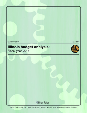 ILLINOIS POLICY March 2015 Illinois Budget Analysis