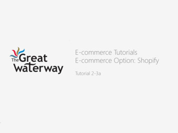 E-commerce Tutorials E-commerce Option: Shopify