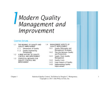 Chapter 1 Statistical Quality Control, 7th Edition By .