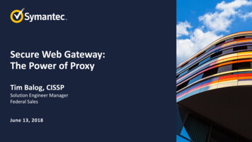 Secure Web Gateway: The Power Of Proxy - Carahsoft 