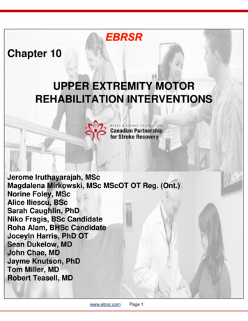 Chapter 10 UPPER EXTREMITY MOTOR REHABILITATION 