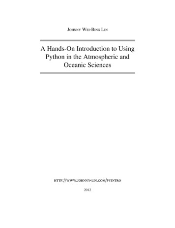 A Hands-On Introduction To Using Python In The 