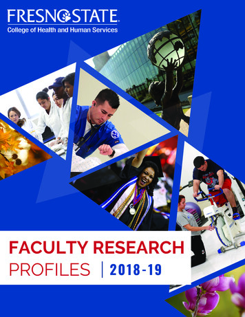 FACULTY RESEARCH - California State University, Fresno
