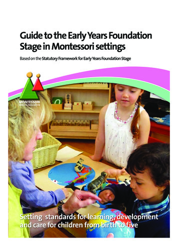Guide To The Early Years Foundation Stage In Montessori .
