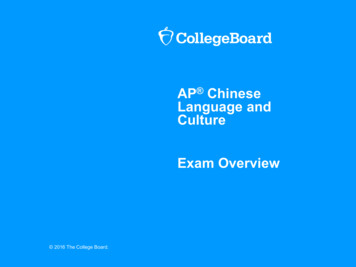 AP Chinese Language And Culture Exam Overview 2015-2016