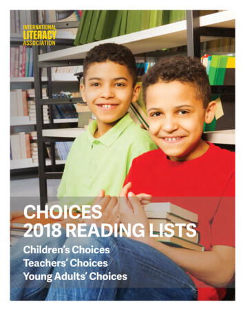 Choices 2018 Reading Lists
