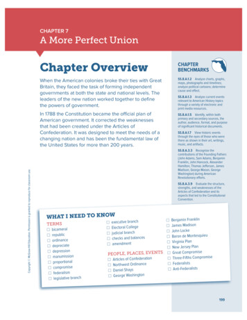 Chapter Overview CHAPTER BENCHMARKS