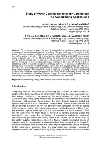 Study Of Water Cooling Schemes For Commercial Air-Conditioning Applications