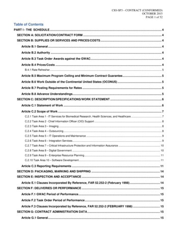 Table Of Contents - GDIT