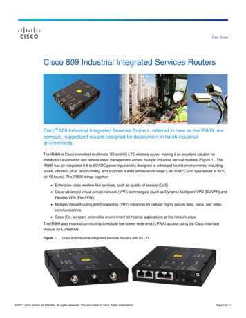 Cisco 809 Industrial Integrated Services Routers Data Sheet
