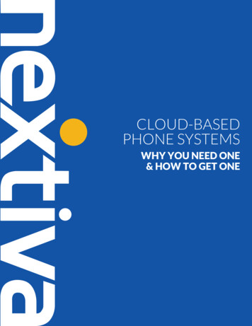 CLOUD-BASED PHONE SYSTEMS - Nextiva