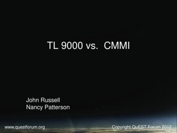 CMMI Mapping - TL 9000
