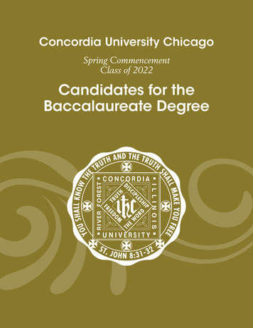 Spring Commencement Class Of 2022 Candidates For The Baccalaureate Degree