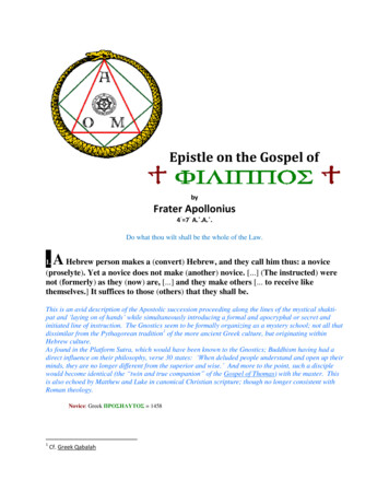 Comments On The Gospel Of Philip - The Gnostic Church Of L .