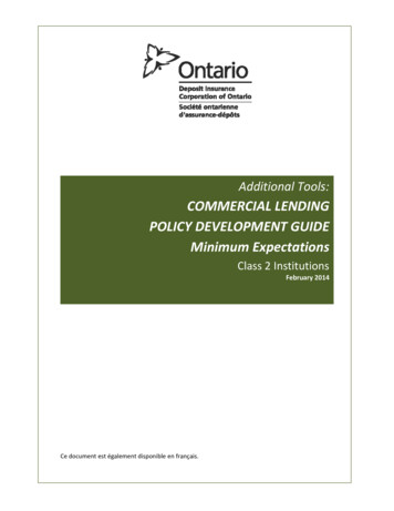 Commercial Lending Policy Development Guide - DICO