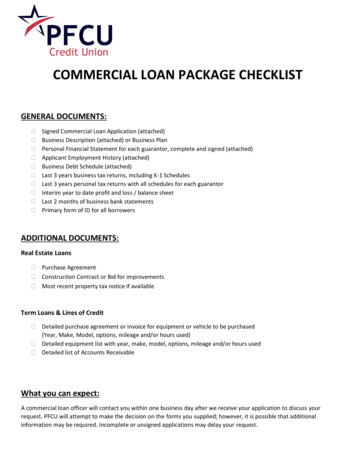 Commercial Loan Application - Freedom Credit Union