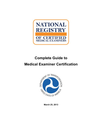 Complete Guide To Medical Examiner Certification