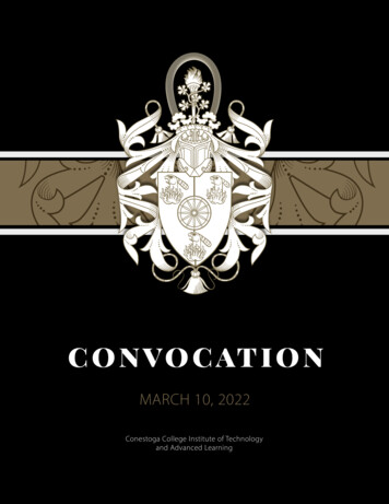Winter 2022 Convocation Program - Conestoga C