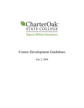 Course Development Guidelines - Charter Oak State College