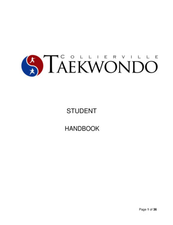 STUDENT HANDBOOK - Collierville Taekwondo