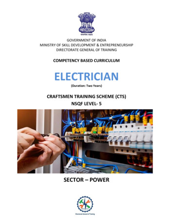 COMPETENCY BASED CURRICULUM ELECTRICIAN