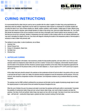 CURING INSTRUCTIONS - Blair Rubber