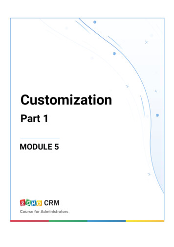 Customization: Part 1 - Zoho CRM
