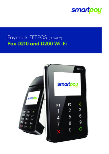 Paymark EFTPOS (LEGACY) Pax D210 And D200 Wi-Fi - Smartpay NZ