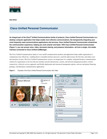 Cisco Unified Personal Communicator - Netdyninc 