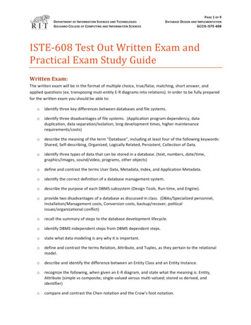 ISTE-608 Test Out Written Exam And Practical Exam Study 