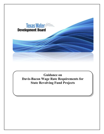 Guidance On Davis-Bacon Wage Rate Requirements For State . - Texas