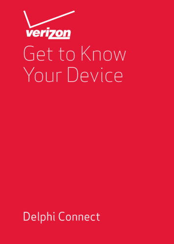 Get To Know Your Device - Verizonwireless 