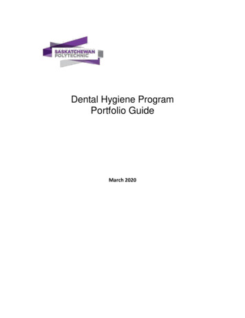Dental Hygiene Program Portfolio Guide - Saskatchewan Polytechnic