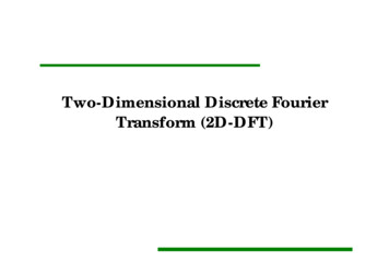 Two-Dimensional Discrete Fourier Transform (2D-DFT)