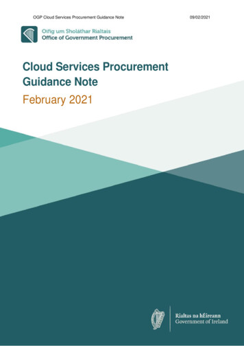 Cloud Services Procurement Guidance Note