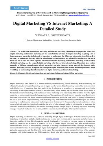 Digital Marketing VS Internet Marketing: A Detailed Study